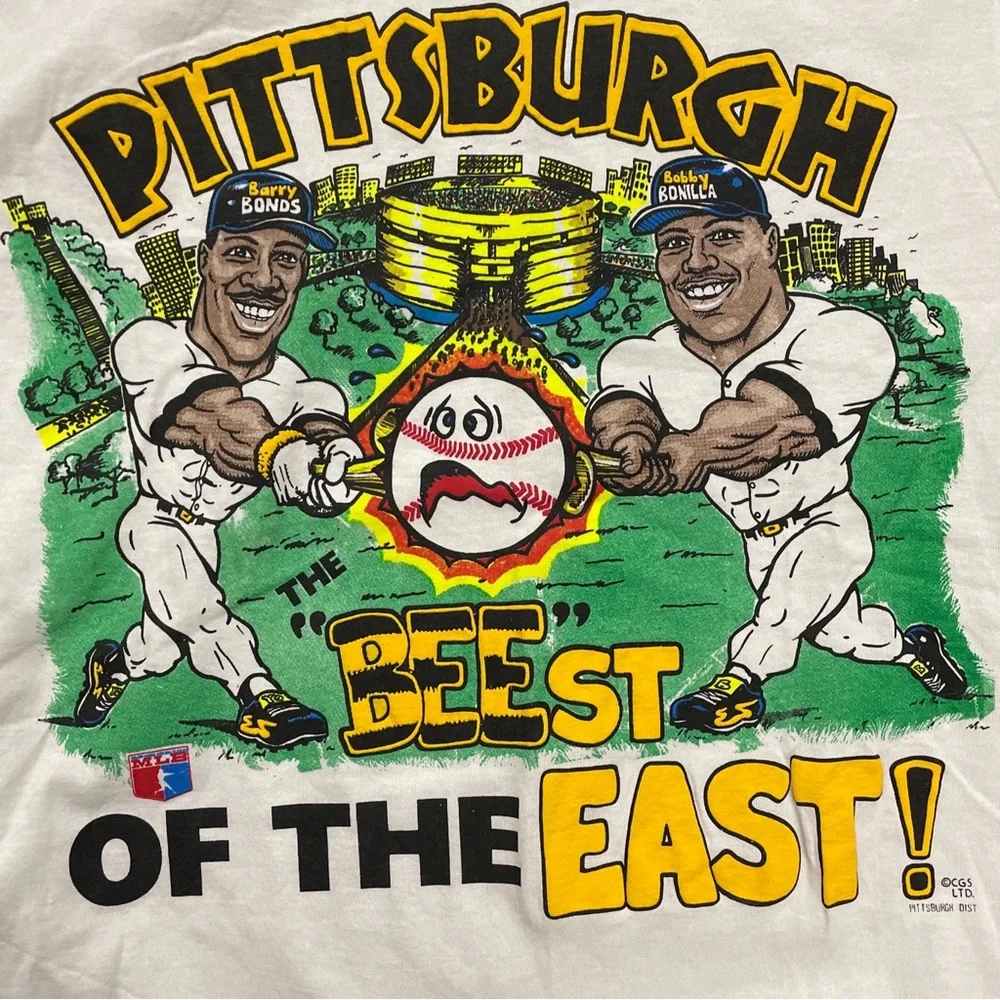 80’s VTG MLB Pittsburgh Pirates Bonds Bonilla Single Stitch Graphic T Shirt NWT - Picture 3 of 4